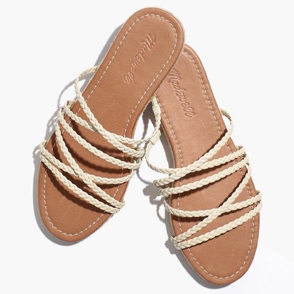 Madewell Shoes - 𝅺madewell The Kathryn Espadrille Slide Sandal in Leather MD777 NWOT Sz 7